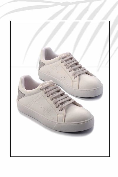 Bambi Λευκό Γυναικείο Sneaker Κ 01377023809