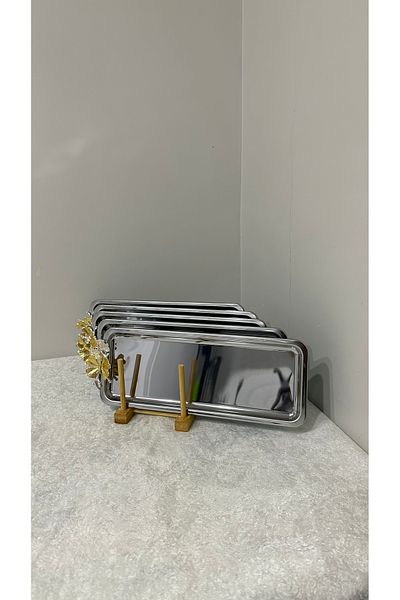 USD HOME Δίσκος παρουσίασης καφέ από ατσάλι με 2 αξεσουάρ πεταλούδας