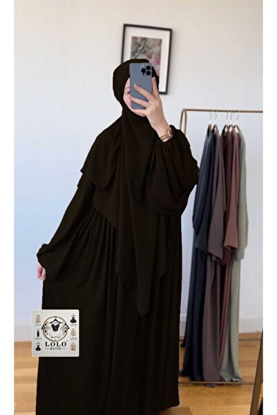 MODA طقم حجاب سوفلي من لولو بوتيك (مجموعة من ثلاث قطع) حرير المدينة بني