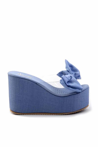 Bambi Papuci de damă din țesătură denim K 04534020204