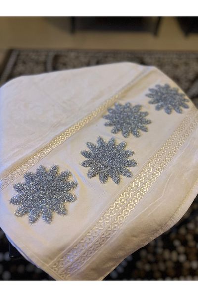 Fiesta Hand Face Towel with Punch Embroidery