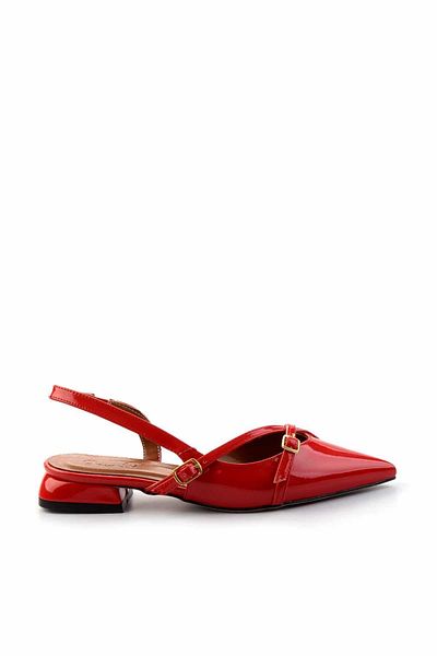 Bambi Red Patent Leather Women's Classic Heeled Shoes01226015408