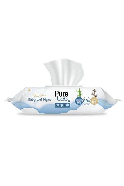 Pure Baby 70 Pieces Organic Newborn Wet Towel Set