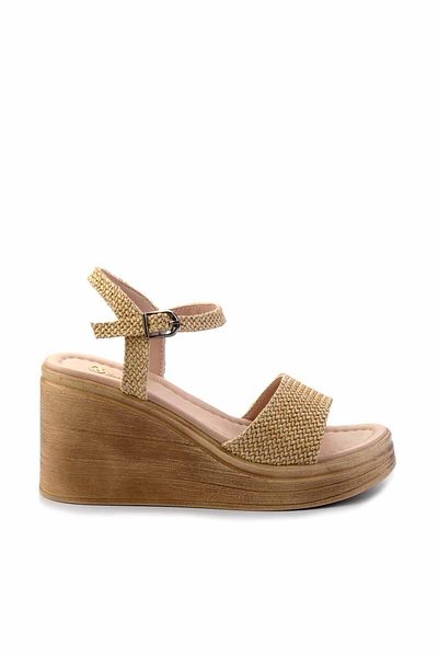 Bambi Nude Stroh Damen Sandalen K 05823023428
