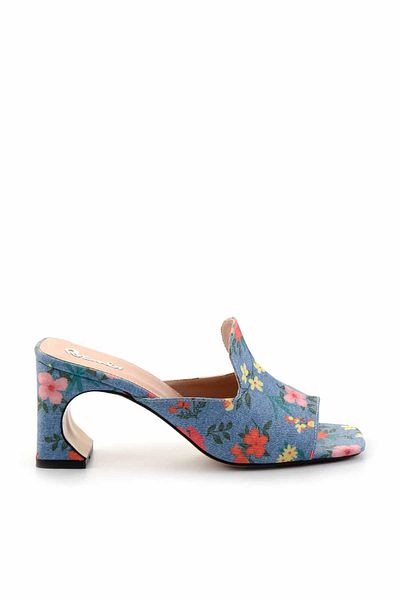 Bambi Papuci de damă din denim din țesătură florală K 04397180104