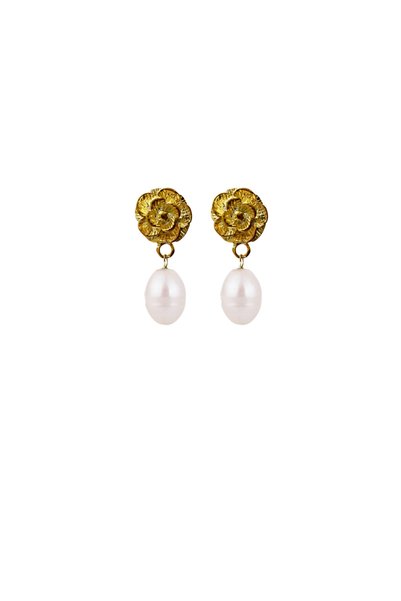 Ecru Atelier Fleur İnci Küpe - Gold