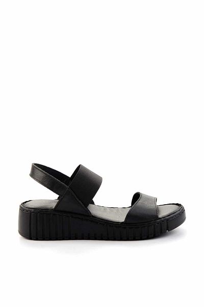 Bambi Black Genuine Leather Women's Sandals K05763093003