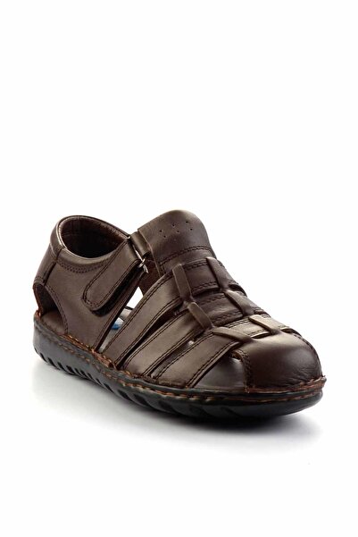 Bambi Brown Leather Men's Sandals E 05437182903