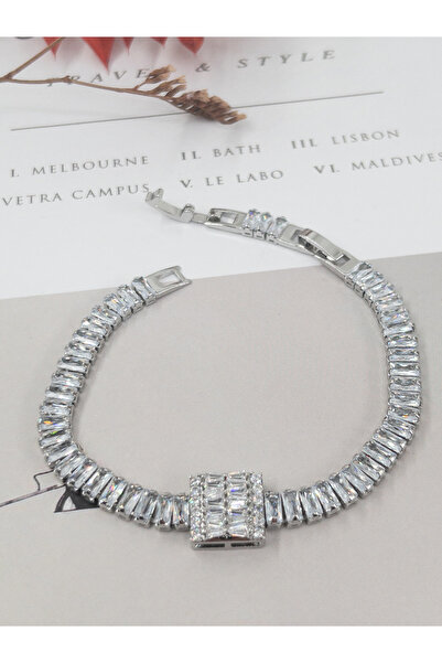 Siya Silver Waterway Bracelet - Brand Model Baguette, Size 17+2