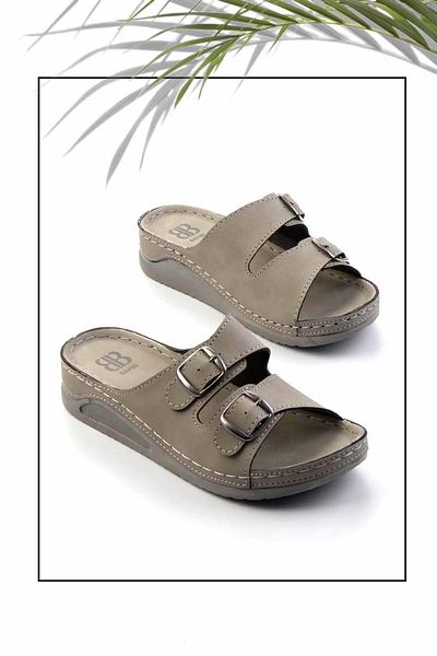 Bambi Papuci gri pentru femei K 04446025309