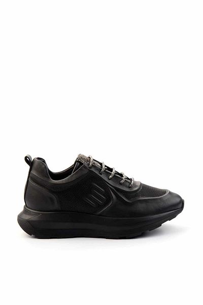 Bambi Women's Sneakers - Black Genuine Leather, K01480222203