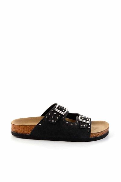 Bambi Women's Slippers Black Nubuck - K04819010101