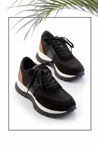 Bambi Black Leather Women's Sneaker K01673120103