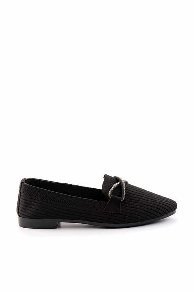 Bambi Schwarze Strick-Damen-Espadrille K 01688102182