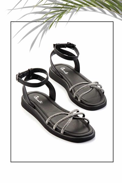 Bambi Women's Black Sandals - K05875101109 Model