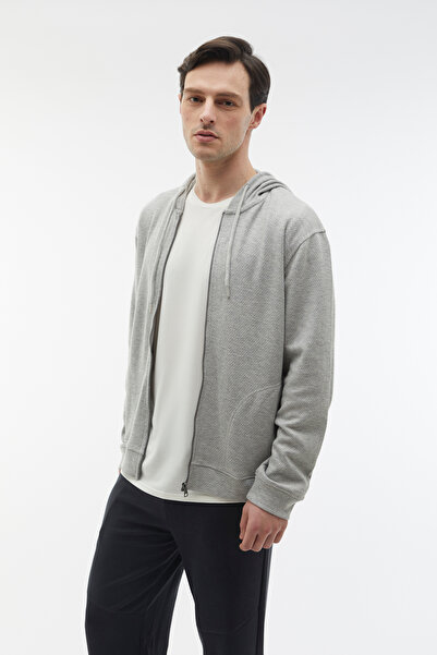 Mudo HOODED ZIPPERED SWEATSHIRT