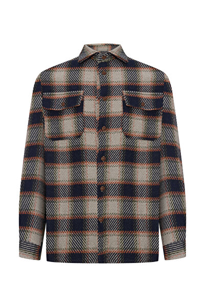 Mudo Double Pocket Textured Regular Fit Long Sleeve Shirt