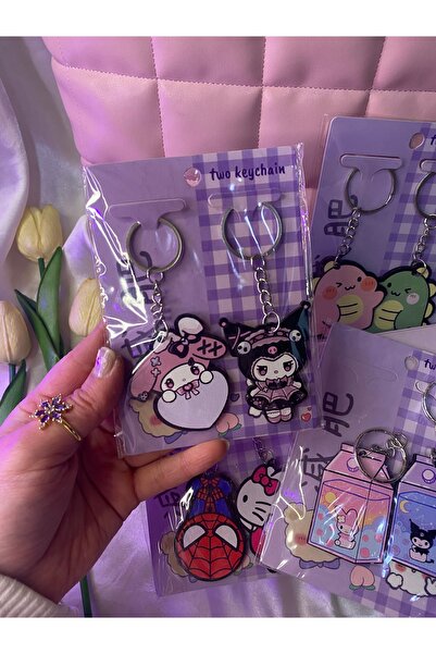 SANRIO 2 li  paketli çift anahtarlığı,best friend anahtarlık hediyelik sevgil...