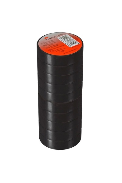 Go İthalat 3m Temflex 1300E Pvc Insulated Tape Black 10 Pack 0.13mm X 19mm X 0.13mm (4597)