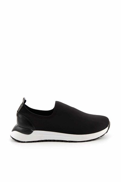 Bambi Schwarzer Stretch-Damen-Sneaker K 01311326517
