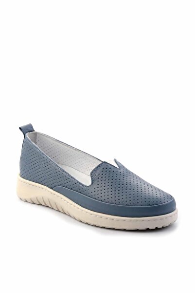 Bambi Farmerkék valódi bőr női balerina K 01331055603