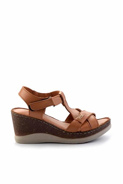 Bambi Tan Leather Women's Sandals K05763091003