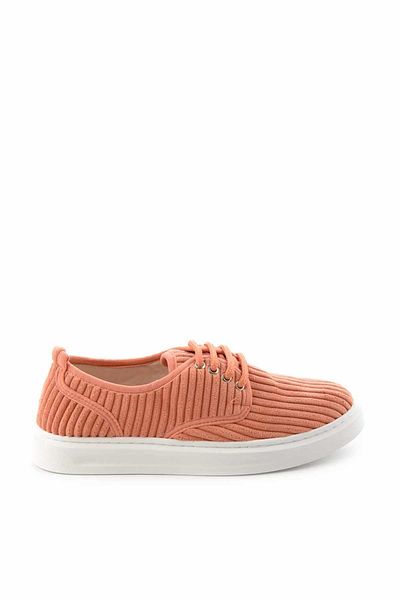 Bambi Orangefarbene Damen-Freizeitschuhe aus Stoff K 01122000904