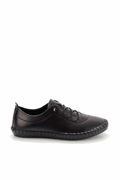 Bambi Schwarze Damen-Freizeitschuhe aus echtem Leder K 01272000403
