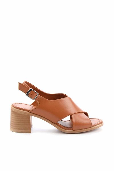 Bambi Taba Leather Women's Sandals K05529124303