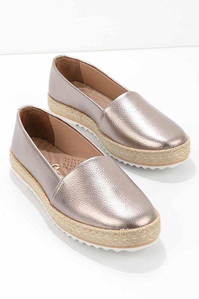 Bambi Lead Genuine Leather Women's Espadrille K01582021803