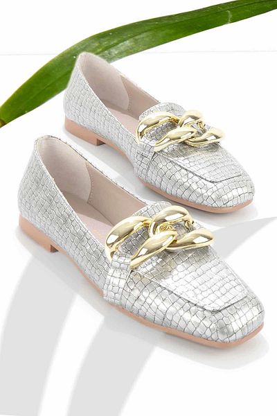 Bambi Mokasyny damskie Crocodile Lame - K 01641166311