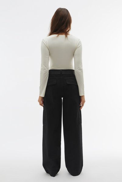 Mudo Wide Leg Pocket Jean Pants