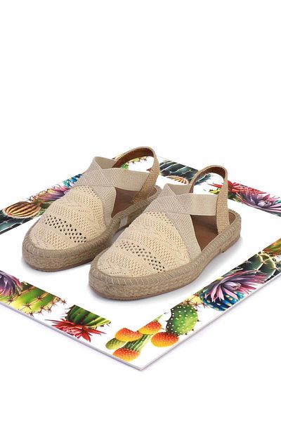 Bambi Beige Strickwaren Damen Espadrilles K 01937050082