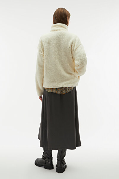 Mudo Loose Fit Stand Collar Fleece Jacket