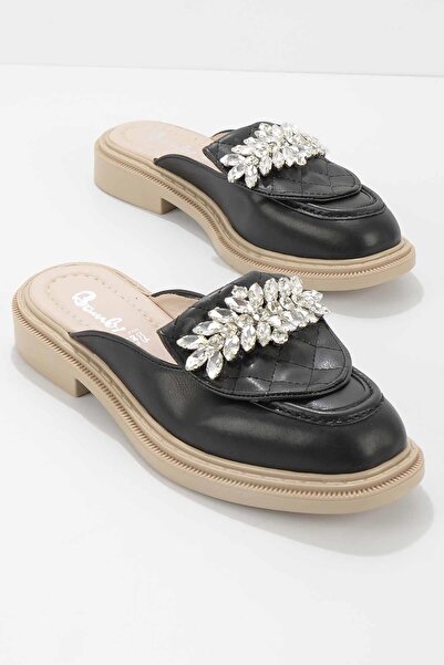 Bambi Черни дамски чехли K04640040109