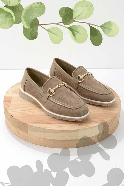 Bambi Γυναικεία Loafer Παπούτσια Mink Suede K 01225090202