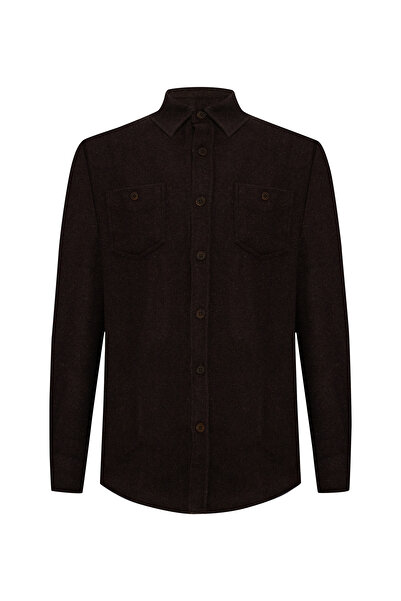 Mudo Double Pocket Textured Regular Fit Long Sleeve Shirt