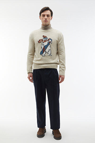 Mudo DESENLİ JAKARLI BİSİKLET YAKA KAZAK