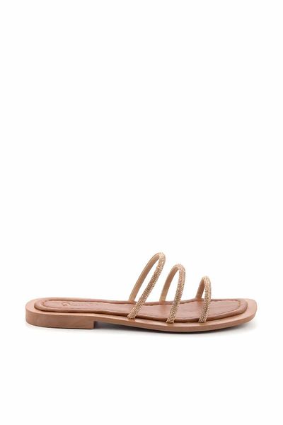 Bambi Rose Stone Genuine Leather Women's Slippers K04826051087