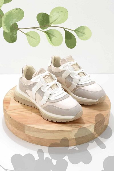 Bambi Beige Satin Damen Sneaker K 01512242538