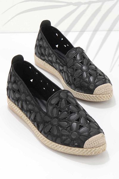 Bambi Schwarze Espadrilles für Damen K01117092309