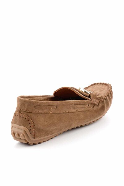 Bambi Mink Suede Women's Loafer Shoes01273301102