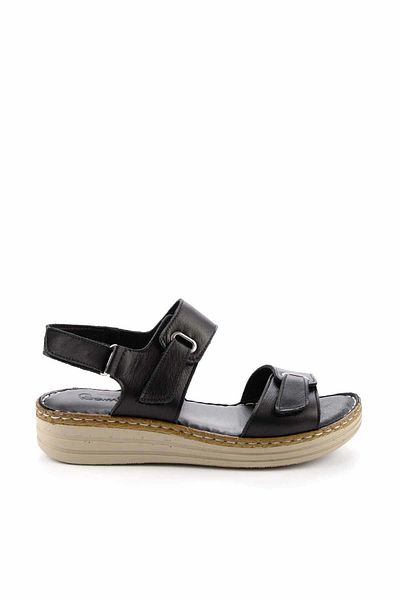 Bambi Black Leather Women's Sandals K05281205203