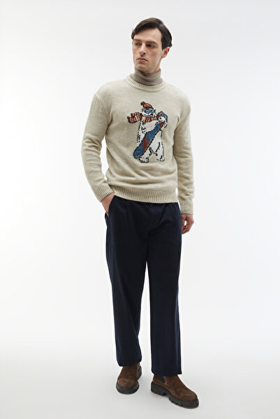 Mudo DESENLİ JAKARLI BİSİKLET YAKA KAZAK