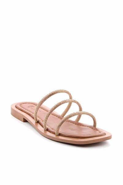 Bambi Rose Stone Genuine Leather Women's Slippers K04826051087