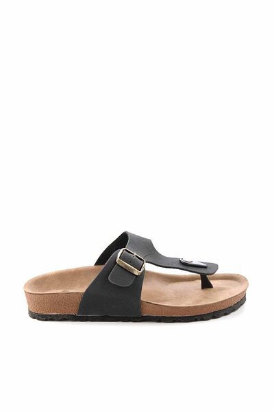 Bambi Black Nubuck Women's Slippers K04642182301