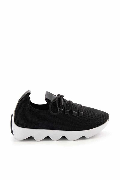 Bambi Schwarzer Stretch-Damen-Sneaker K 01828009017