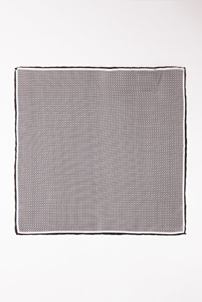 ALTINYILDIZ CLASSICS Чоловіча чорно-сіра шовкова хустка