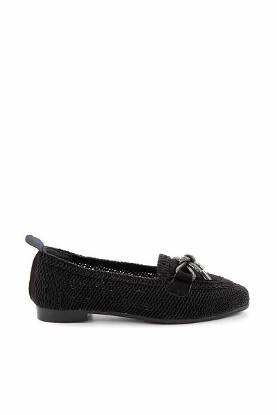 Bambi Schwarz gestrickte Damen-Espadrille K 01823251116