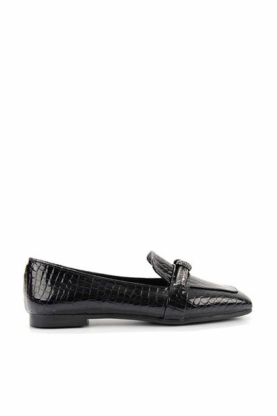 Bambi Black Crocodile Women's Ballerinas01641166611